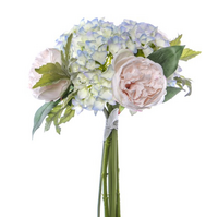 Penny Peony Hydrangea Bouquet Pink Blue
