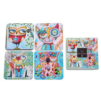 Wise Critters - Set of four coaster