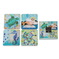 Water Dwellers - Set of four coaster