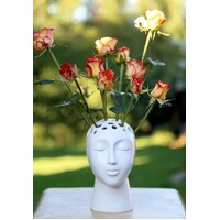 White Eugenie Vase - Suitable for dry/fresh flowers