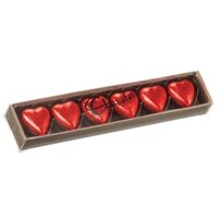 45g Solid Milk Chocolate Hearts - Red