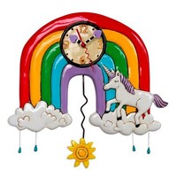 Rainbows & Unicorn Pendulum Clock