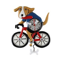 Bicycle Dog Pendulum Clock