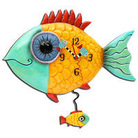 Wide Eye Fishy Pendulum Clock
