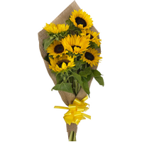 Hessian Sun Flower Bouquet