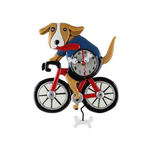 Bicycle Dog Pendulum Clock